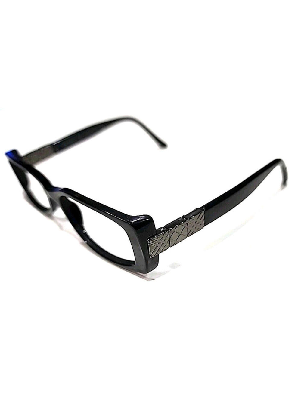 Burberry B2061 3001 No Lenses Small Black Rectangle Eyeglasses 49-16 135 Read